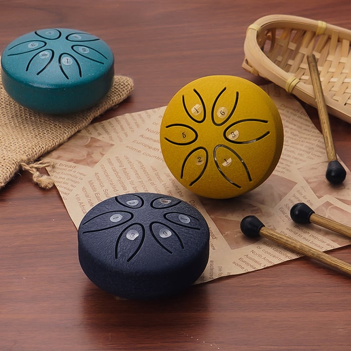 🎁 Early Christmas Sale - 49% OFF 🎵 Buddha Stones Mini Steel Tongue Drum Kit (3 Inch)