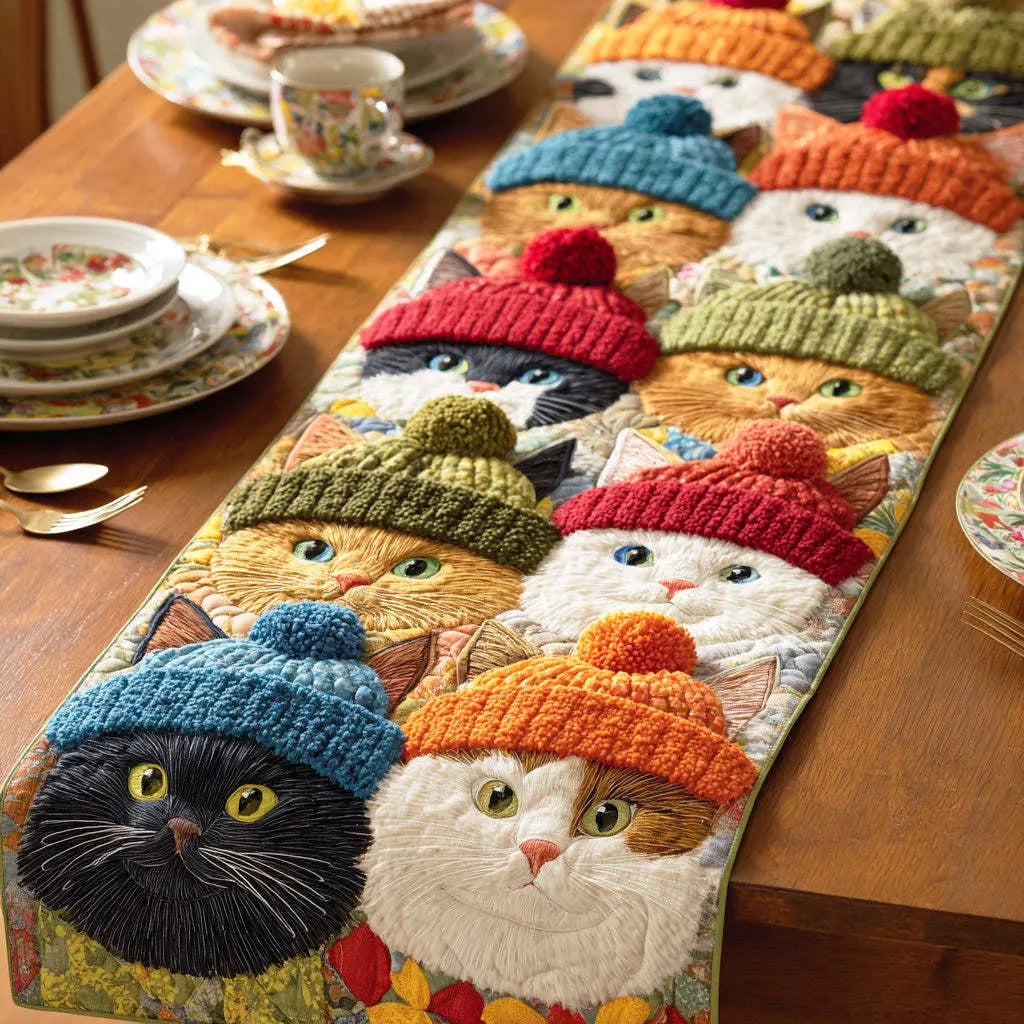🍽️New Arrival: Quilted Table Runner with Vivid 3D Design