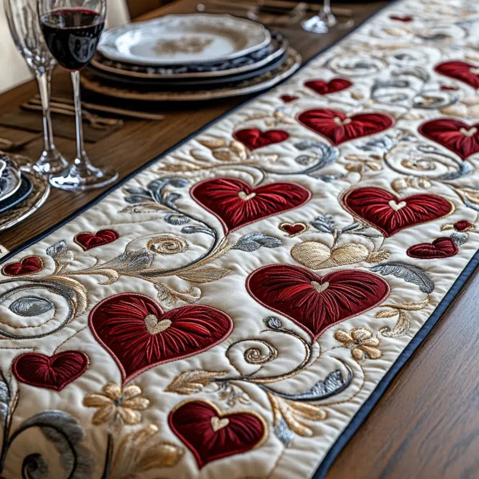 🍽️New Arrival: Quilted Table Runner with Vivid 3D Design