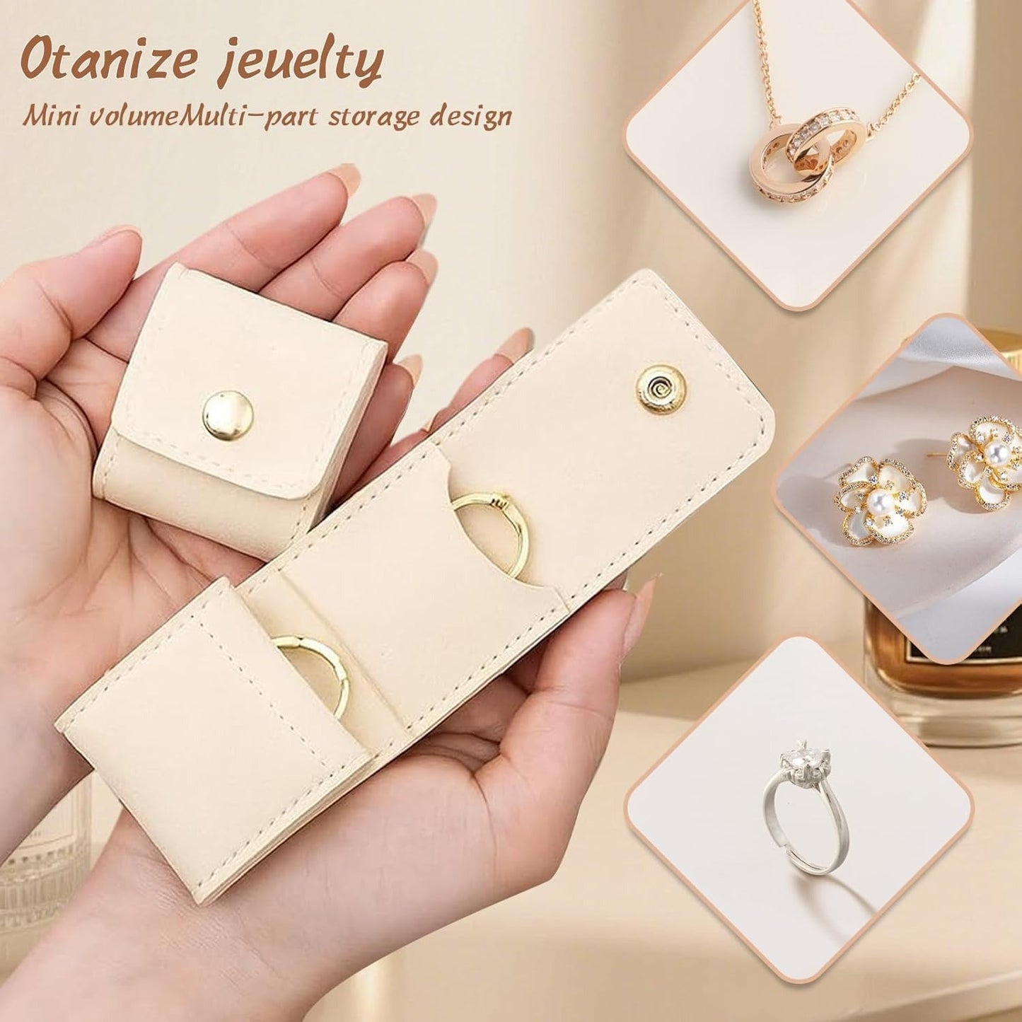 3PCS Foldable Multi Functional Travel Jewelrys Pouch