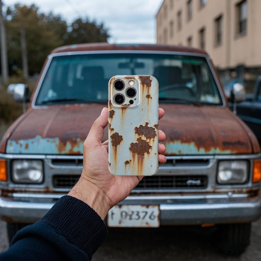📲New Hot Seller✴️Retro Rusted Metal Texture Design Phone Case