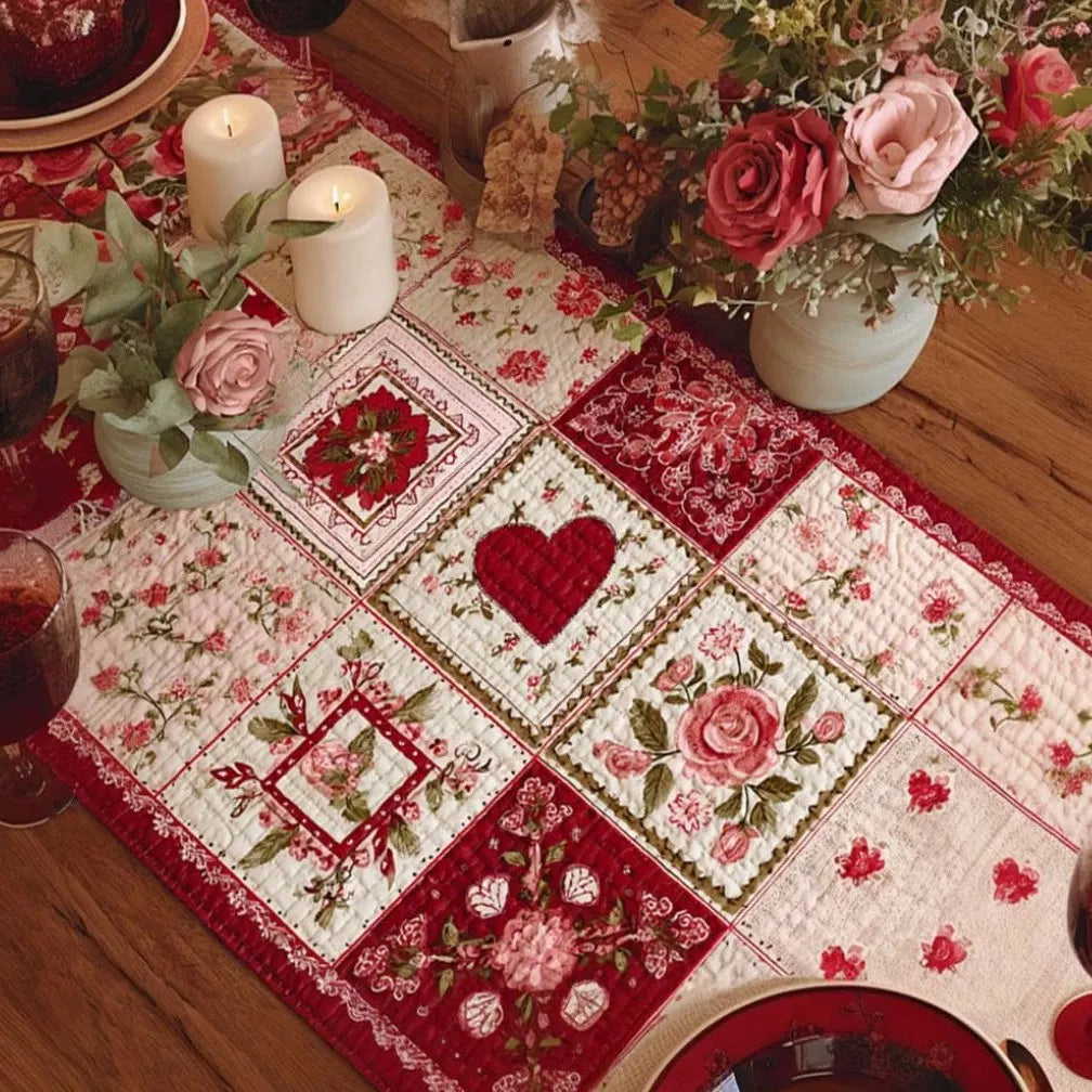 🍽️New Arrival: Quilted Table Runner with Vivid 3D Design
