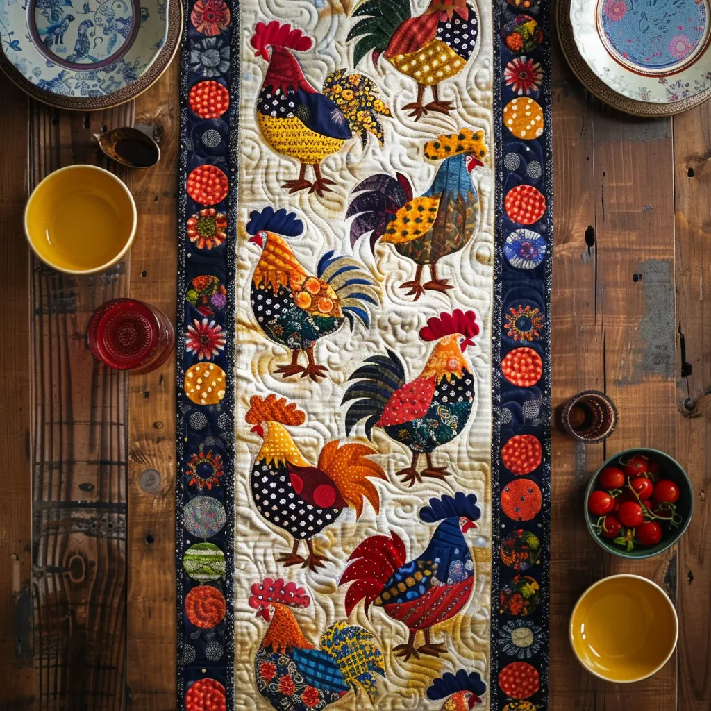 🍽️New Arrival: Quilted Table Runner with Vivid 3D Design