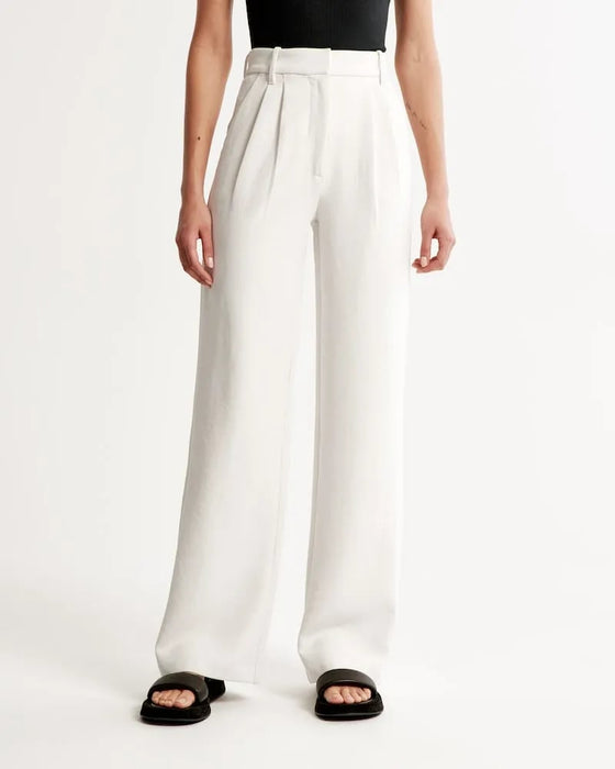 Lightweight Tailored Wide Leg Pants (Buy 2 Free Shipping)