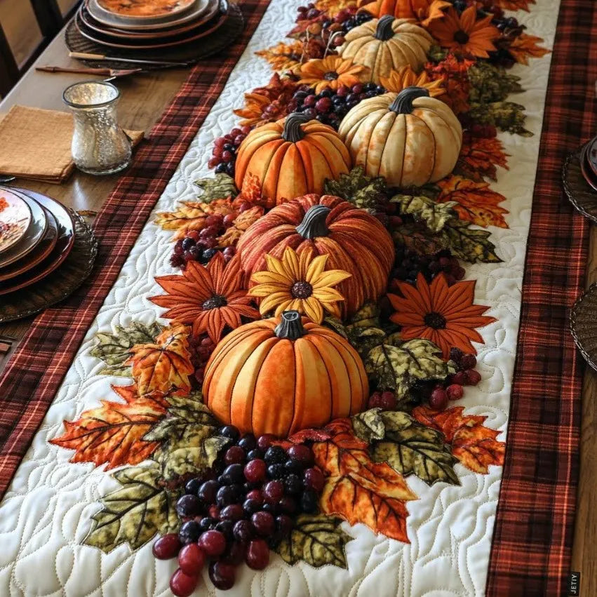 🍽️New Arrival: Quilted Table Runner with Vivid 3D Design