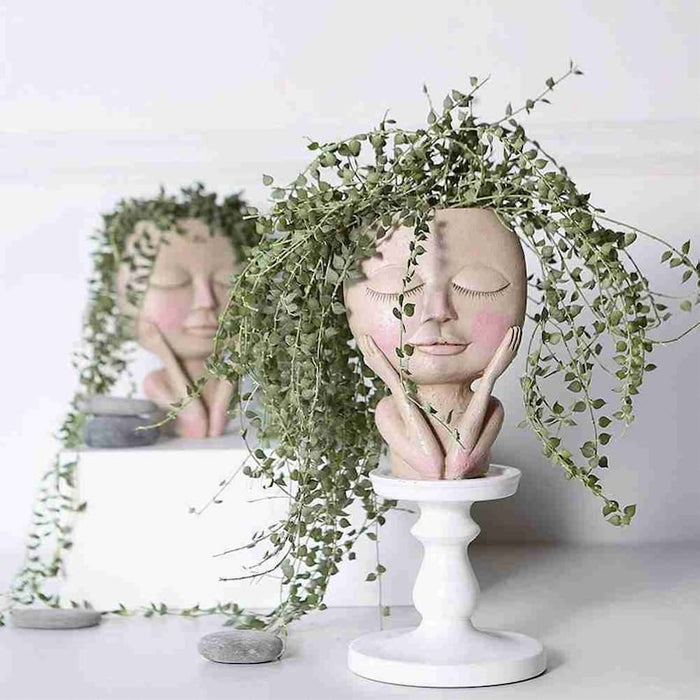 💝2024 HOT SALE-Girl Face Head Planter