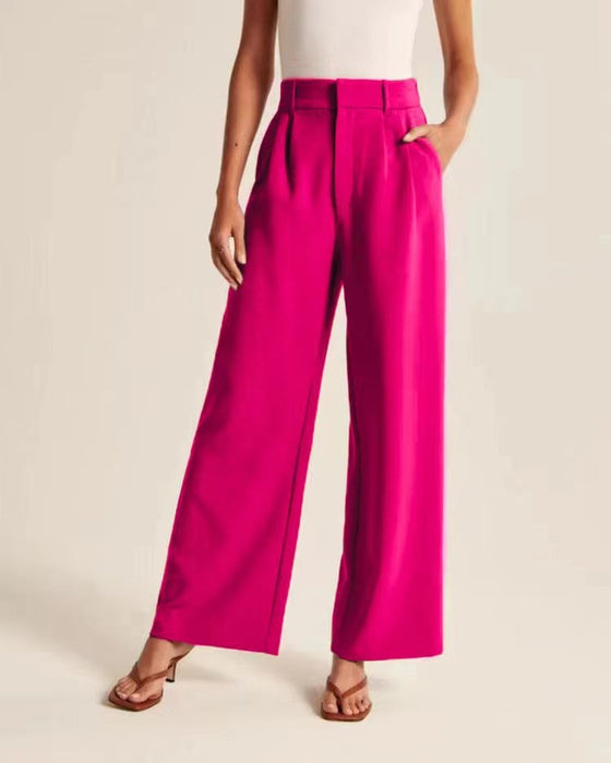 Lightweight Tailored Wide Leg Pants (Buy 2 Free Shipping)