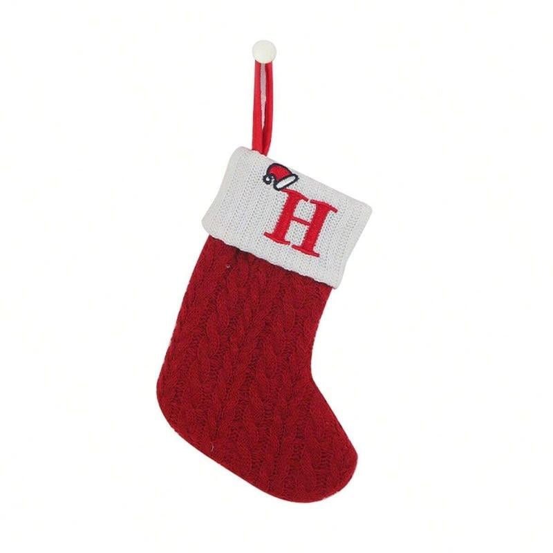 🎅Christmas Sale 49% OFF-🧦Personalized letter knitted Christmas stocking fireplace ornament