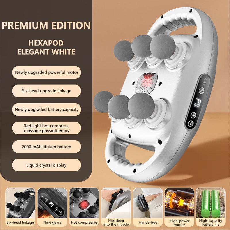 🏆✨New six-head Fascia Gun deep muscle tissue massager