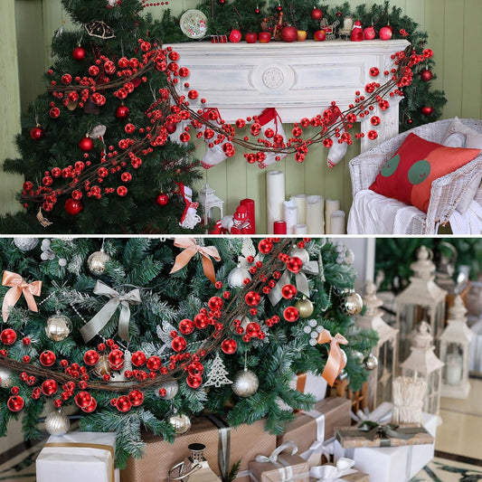 Classic Christmas Ball Garland - 6ft of Festive Elegance! 🎄✨