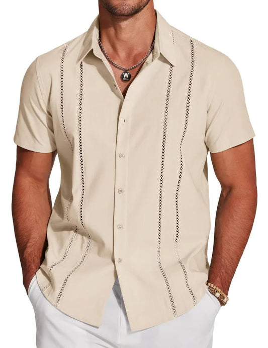 ✨Men's Casual Button-Down Short Sleeve Shirt