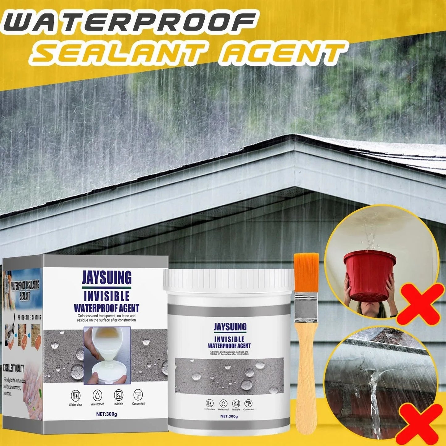 🔥Waterproof Sealant Agent Transparent Glue