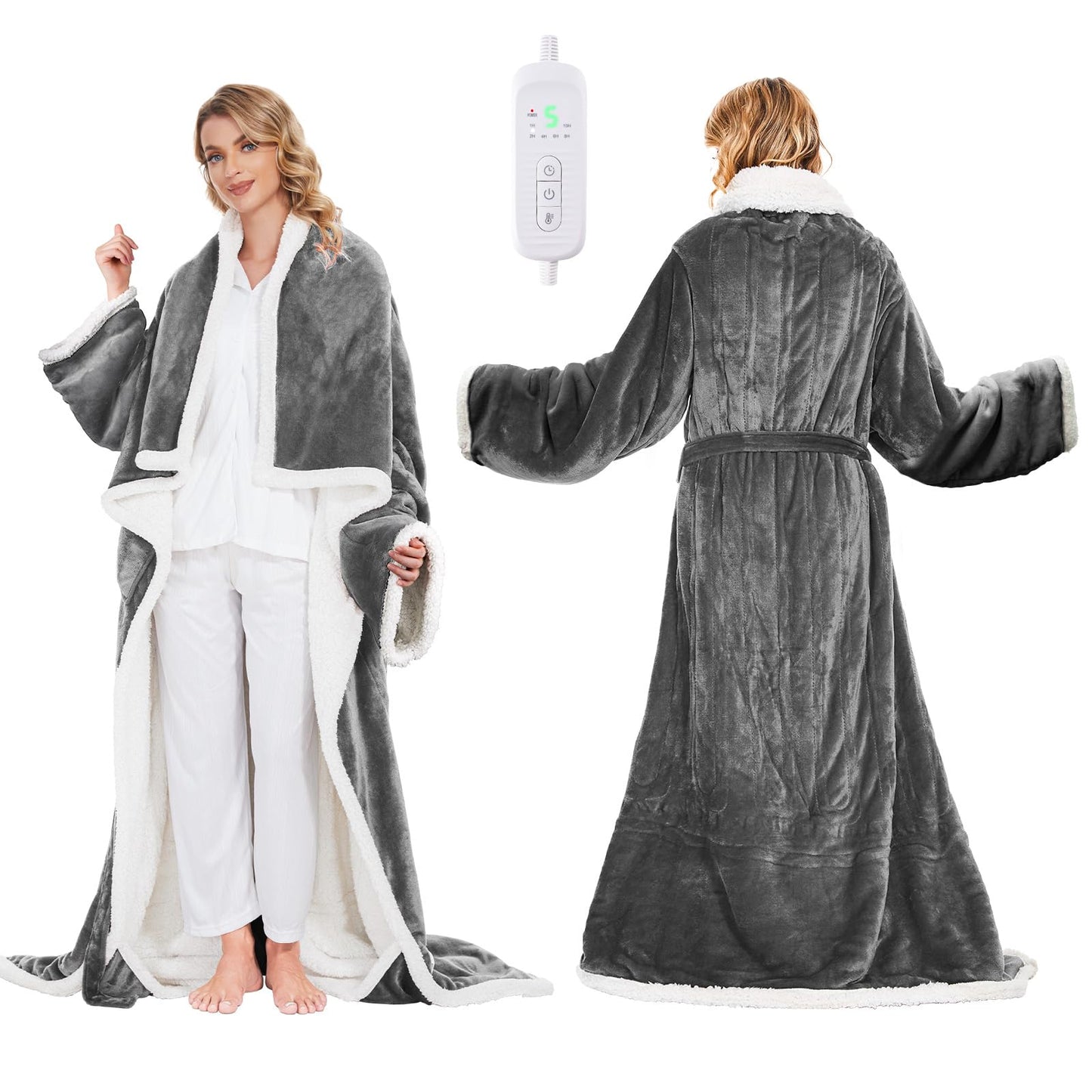 🔥Christmas Early Discount 49% Off✨Electric Wearable Heated Blanket with Foot Pocket🧣