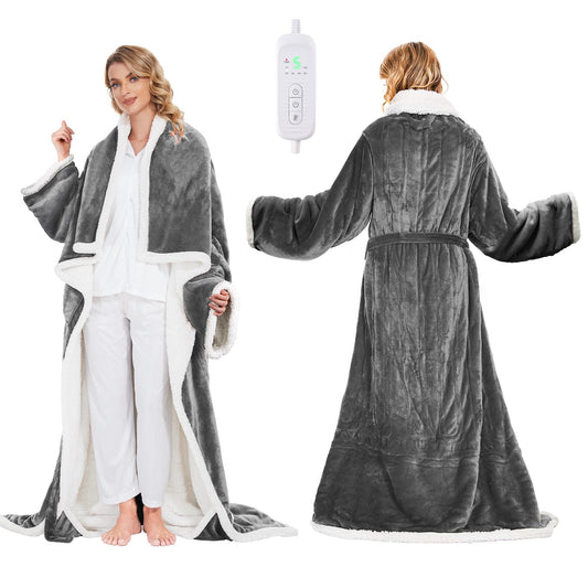 🔥Christmas Early Discount 49% Off✨Electric Wearable Heated Blanket with Foot Pocket🧣