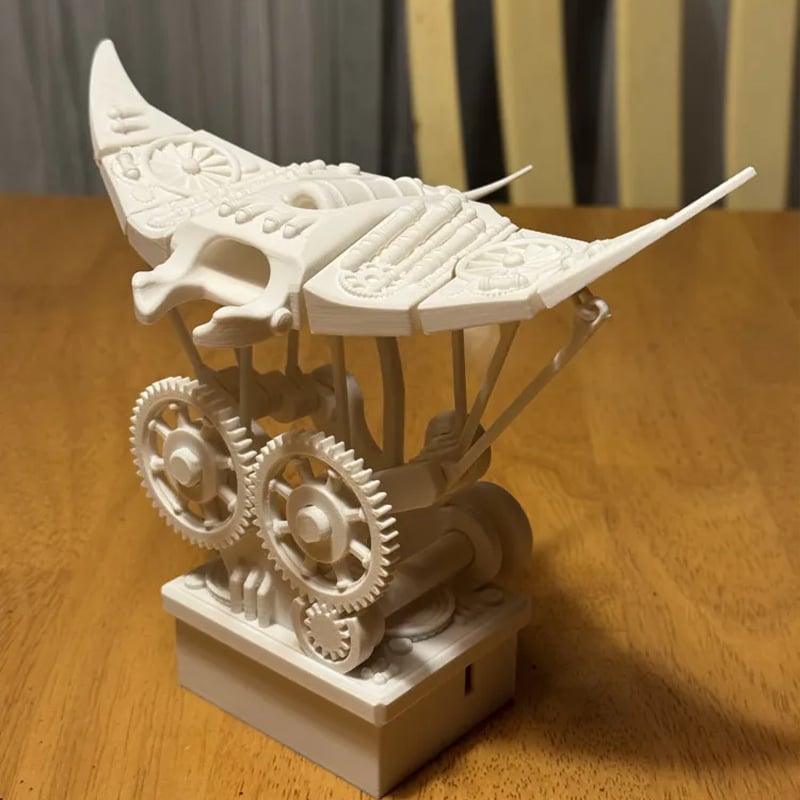 🖤 Mechanical Manta Ray-----A Moving Piece of Art for Your Desk