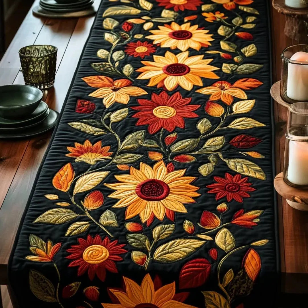 🍽️New Arrival: Quilted Table Runner with Vivid 3D Design