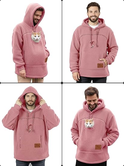💥🐱Pet-Walking Essential - Hoodie With Built-In Pet Pouch, Hands-Free Convenience✨