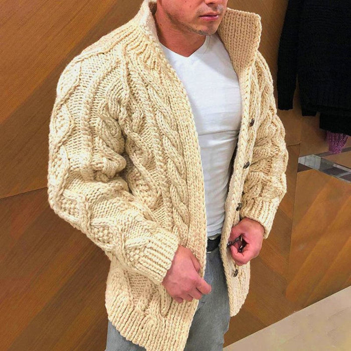 🔥49% OFF🔥Men's Stand Collar Casual Knit Cardigan