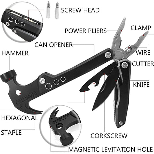 💥14 in 1 Stainless Steel Multifunctional Hammer Tool