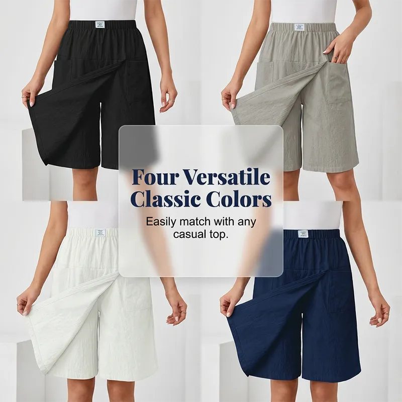 🩴Hot sale 50% off🩳Women's Casual Elastic Waist Wrap Skort