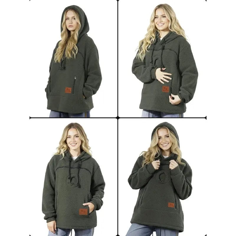 💥🐱Pet-Walking Essential - Hoodie With Built-In Pet Pouch, Hands-Free Convenience✨