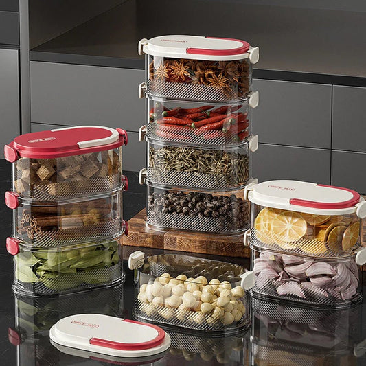 🔥 Multi-layer Sealed Spice Organizer