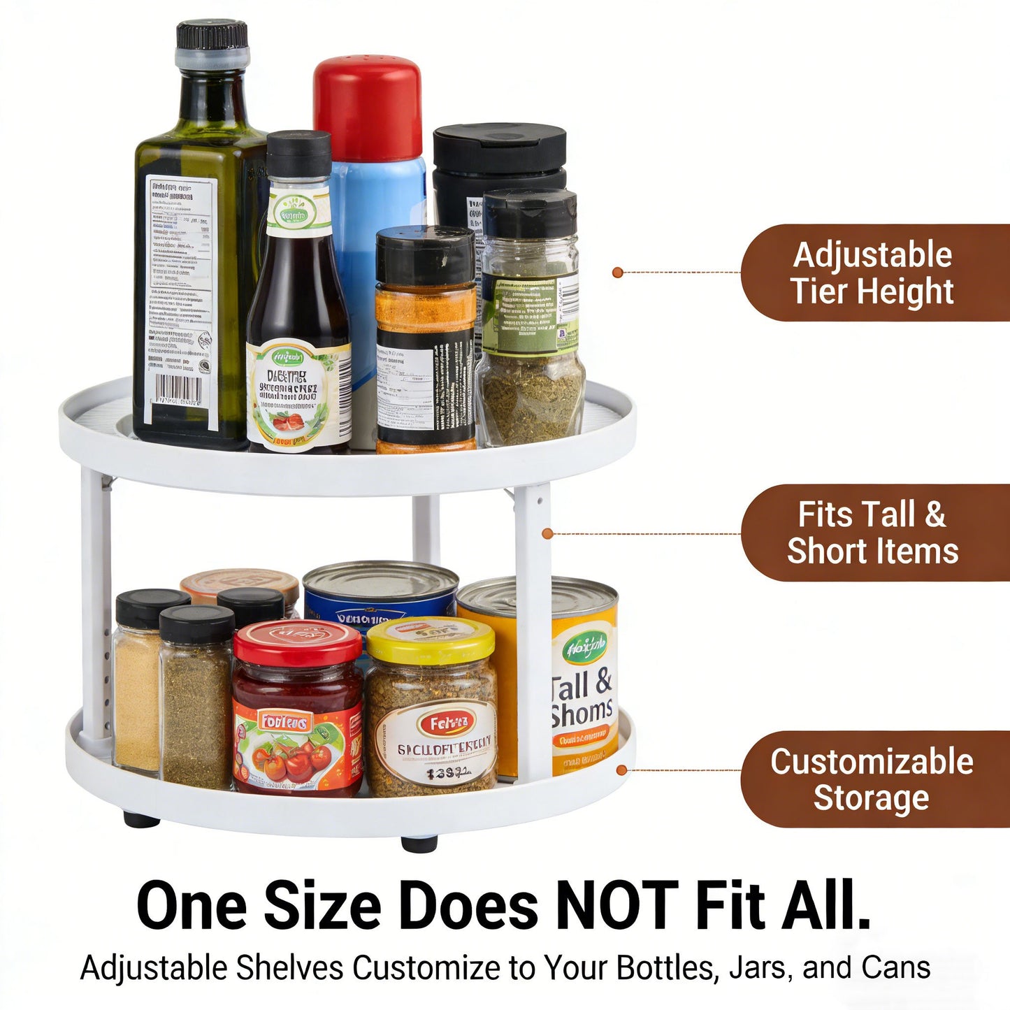 🔄 Dual Spin Lazy Susan Organizer🧂