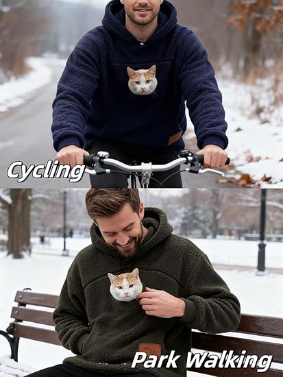 💥🐱Pet-Walking Essential - Hoodie With Built-In Pet Pouch, Hands-Free Convenience✨