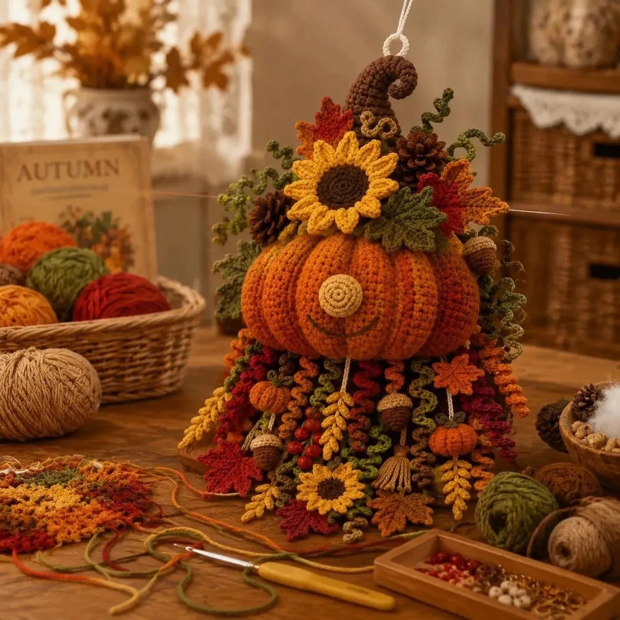 🔥 HOT SALE 🔥⏳ Last Day 49% OFF – 🧶 DIY Seasonal 3D Crochet Door Hanger Kit Collection | Coordinated Yarn, Filling, Accessories & Step-by-Step Instructions Included 💕