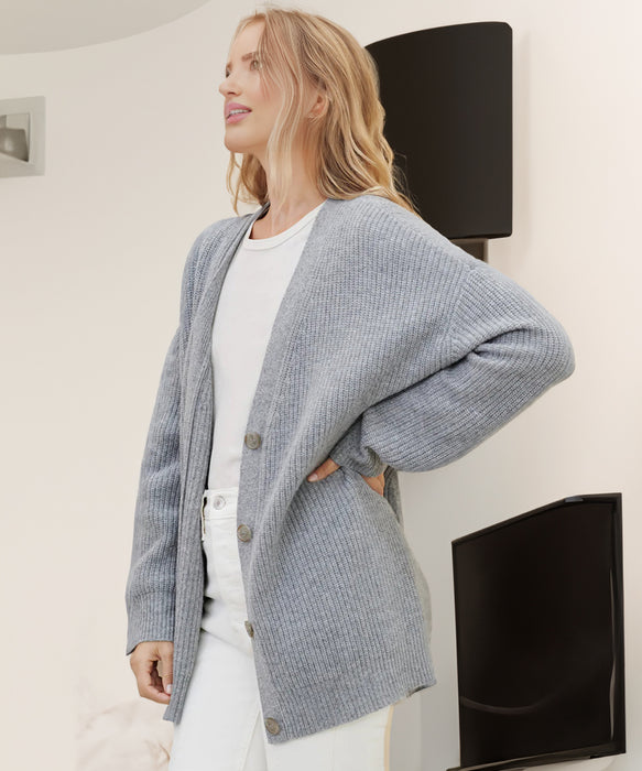 V-Neck Cashmere Cocoon Cardigan (Buy 2 Free Shipping)