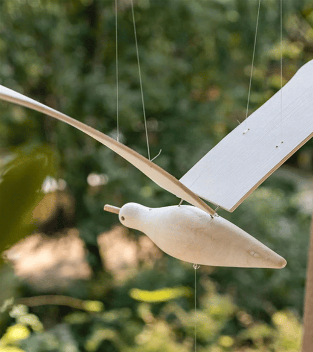 Handmade Wooden Seagull Hanging Ornament