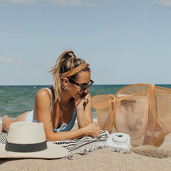 🌊 Large Capacity Mesh Beach Bag