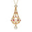 Pearl and Gemstone Lavalier Pendant