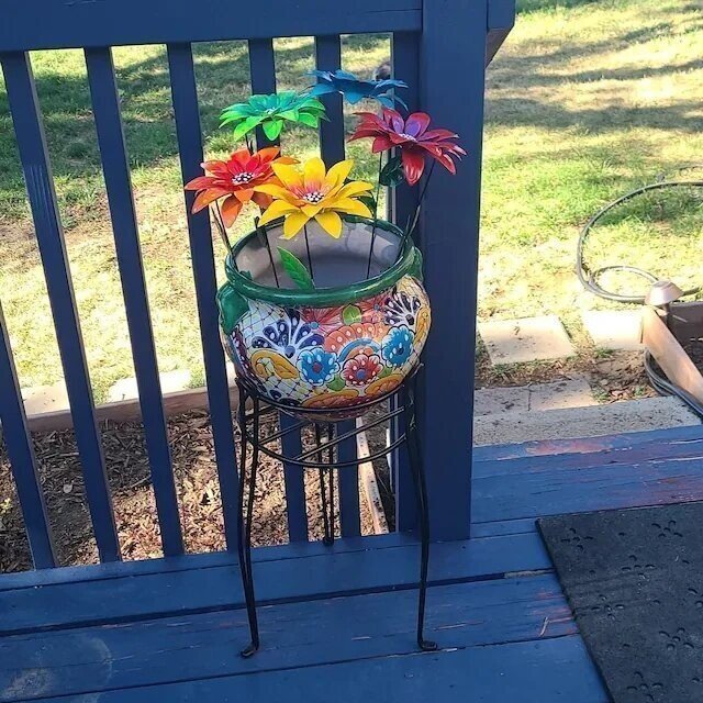 🔥SUMMER HOT SALE🔥Metal Flowers Garden Stakes