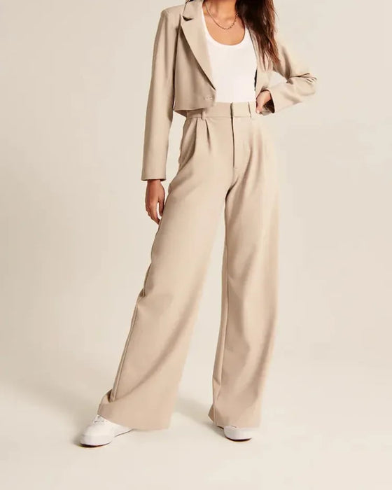 Lightweight Tailored Wide Leg Pants (Buy 2 Free Shipping)