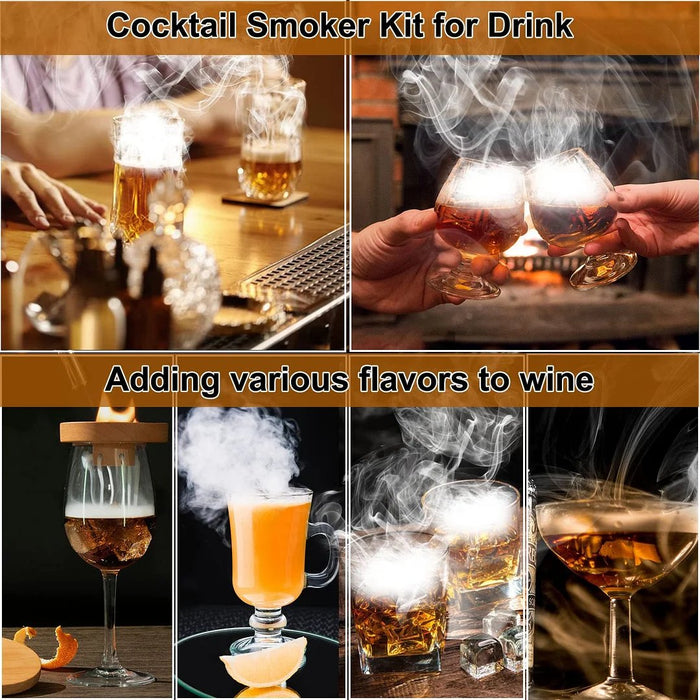 Cocktail Smoker with 8 flavors -Bourbon Whiskey Gifts for Men