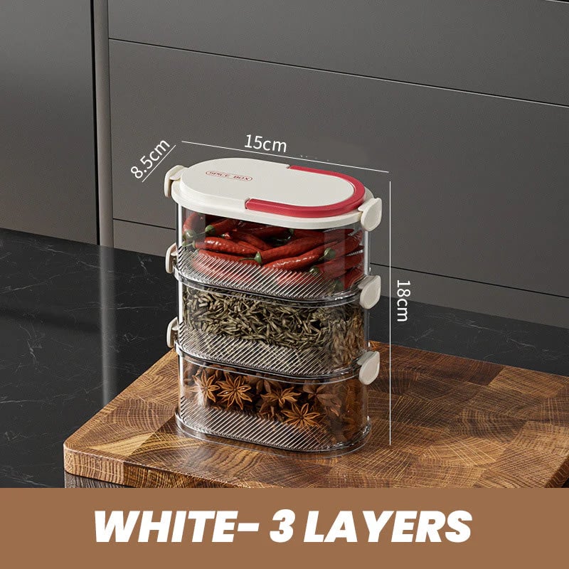 🔥 Multi-layer Sealed Spice Organizer