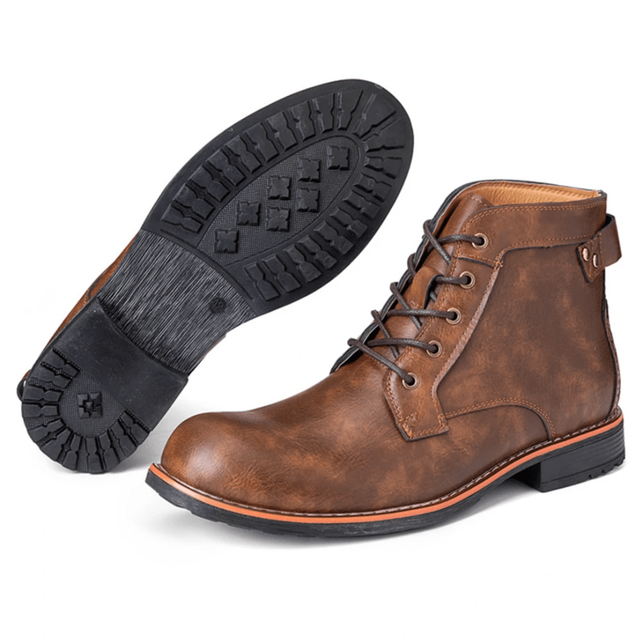 🔥Hot Sale🎁🎉Mens Genuine Leather Waterproof Non-slip Arch Support Vintage Casual Chukka Boots