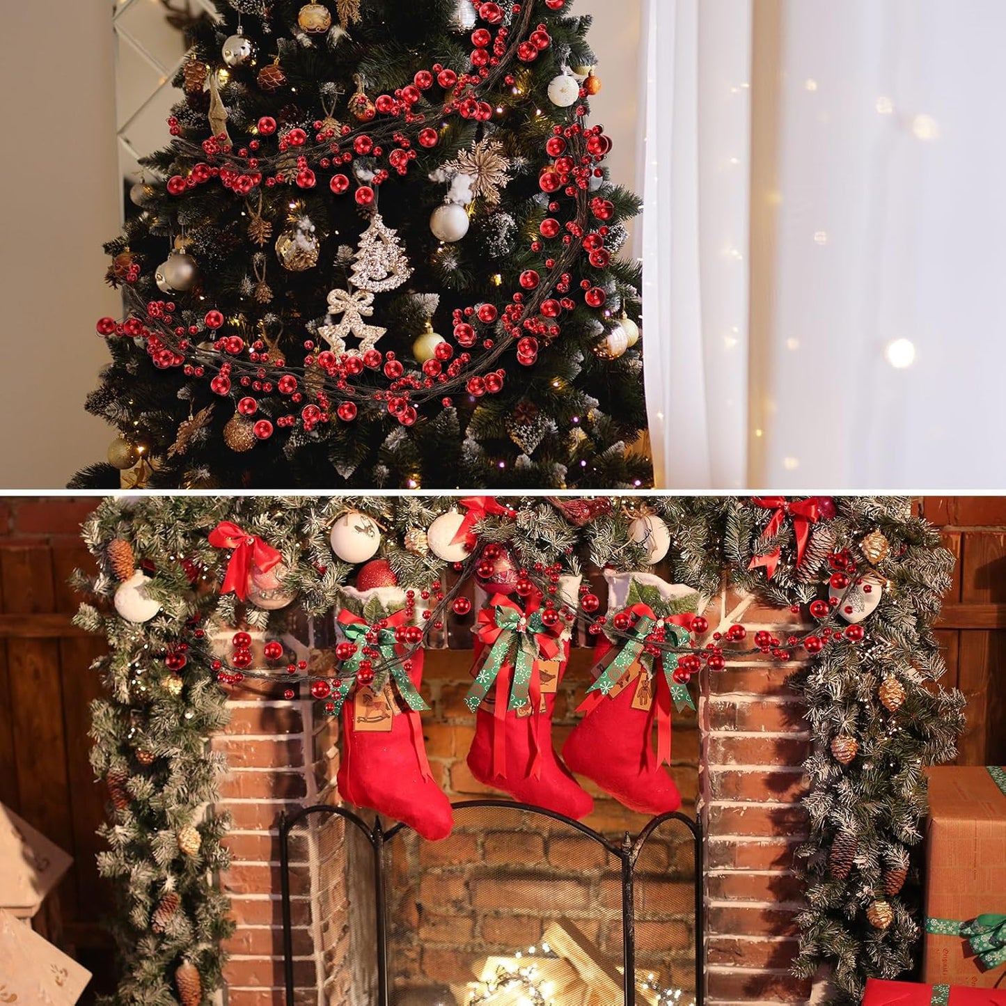 Classic Christmas Ball Garland - 6ft of Festive Elegance! 🎄✨