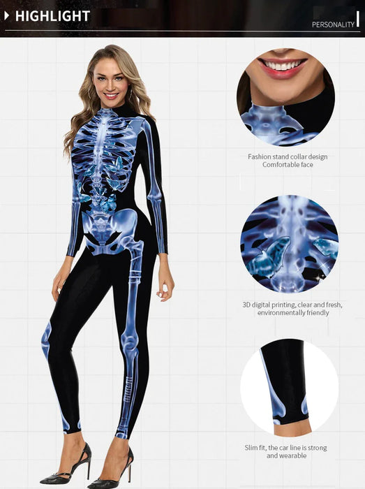 Early Halloween Promotion🔥  Cosplay Women Skeleton Bodysuit