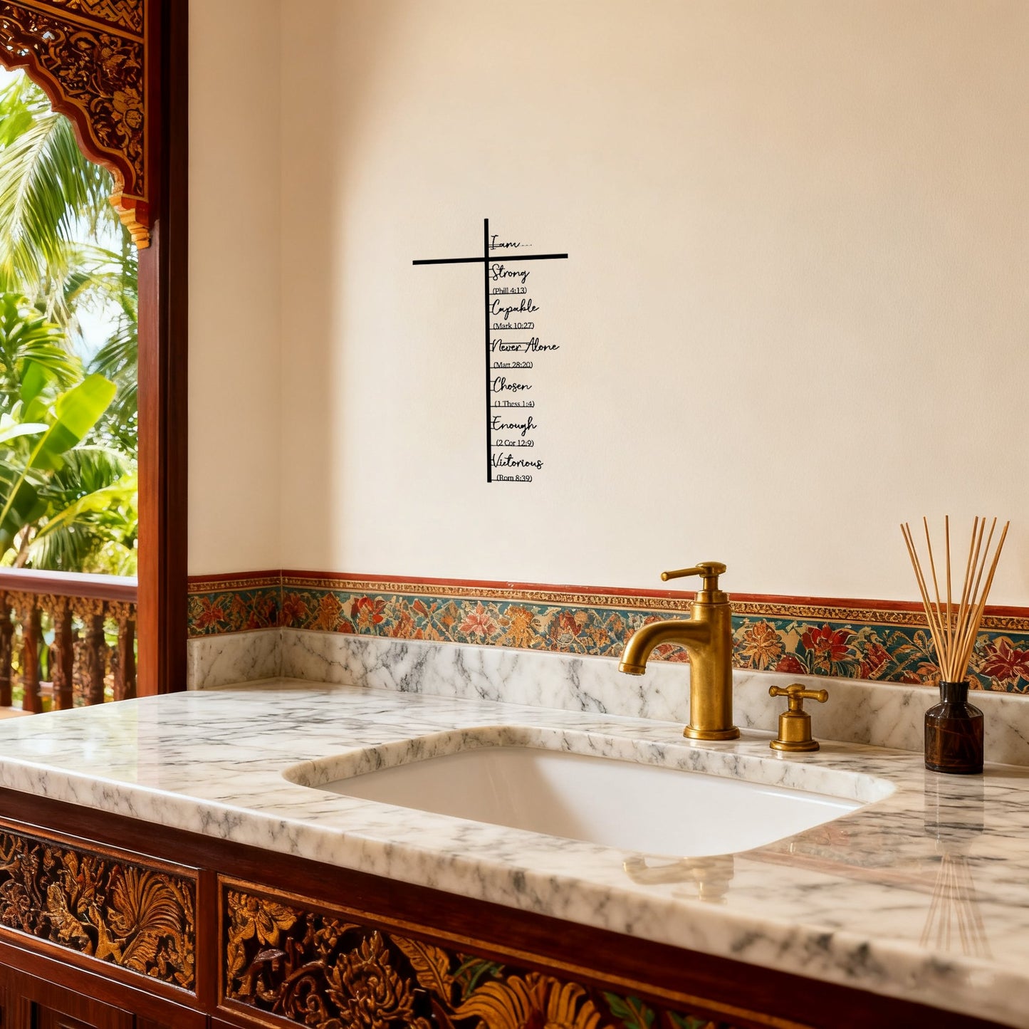❤️Elegant Metal Christian Heart & Cross Wall Art