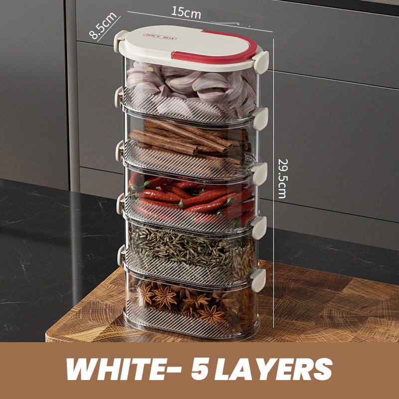 🔥 Multi-layer Sealed Spice Organizer