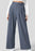 High Waisted Plicated Side Pocket Wide Leg Waffle Casual Pants(buy 2 free shipping)