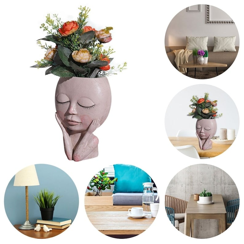 💝2024 HOT SALE-Girl Face Head Planter