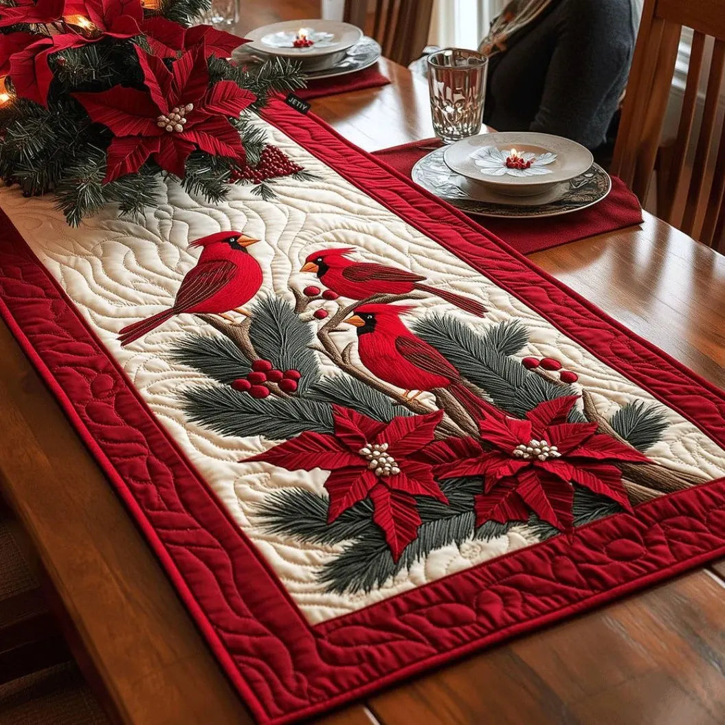 🍽️New Arrival: Quilted Table Runner with Vivid 3D Design