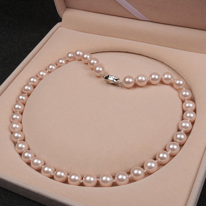 Temperament deep sea shell pearl necklace