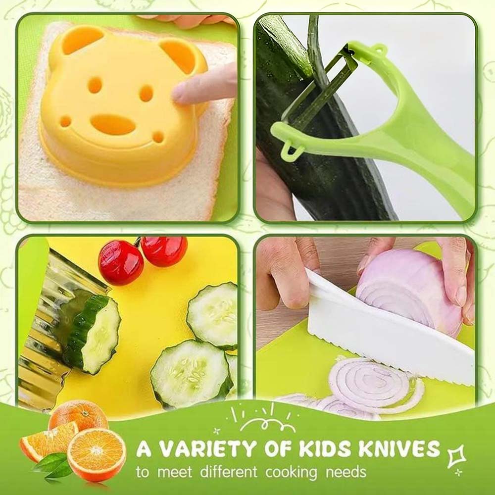 💕Hot sale 49% OFF💖🍎 33 Pcs Kitchen Knife Set for Kids – Safe, Fun & Educational Cooking Tools