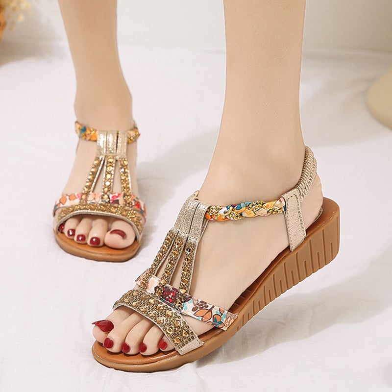 🔥 Women's New Summer Rhinestone Open Toe Orthopaedic Sandals