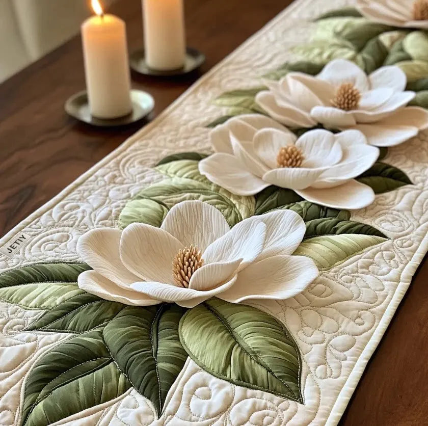 🍽️New Arrival: Quilted Table Runner with Vivid 3D Design