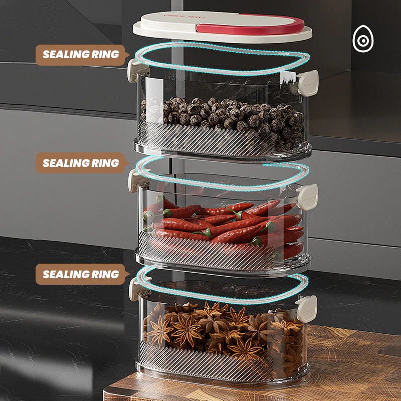 🔥 Multi-layer Sealed Spice Organizer